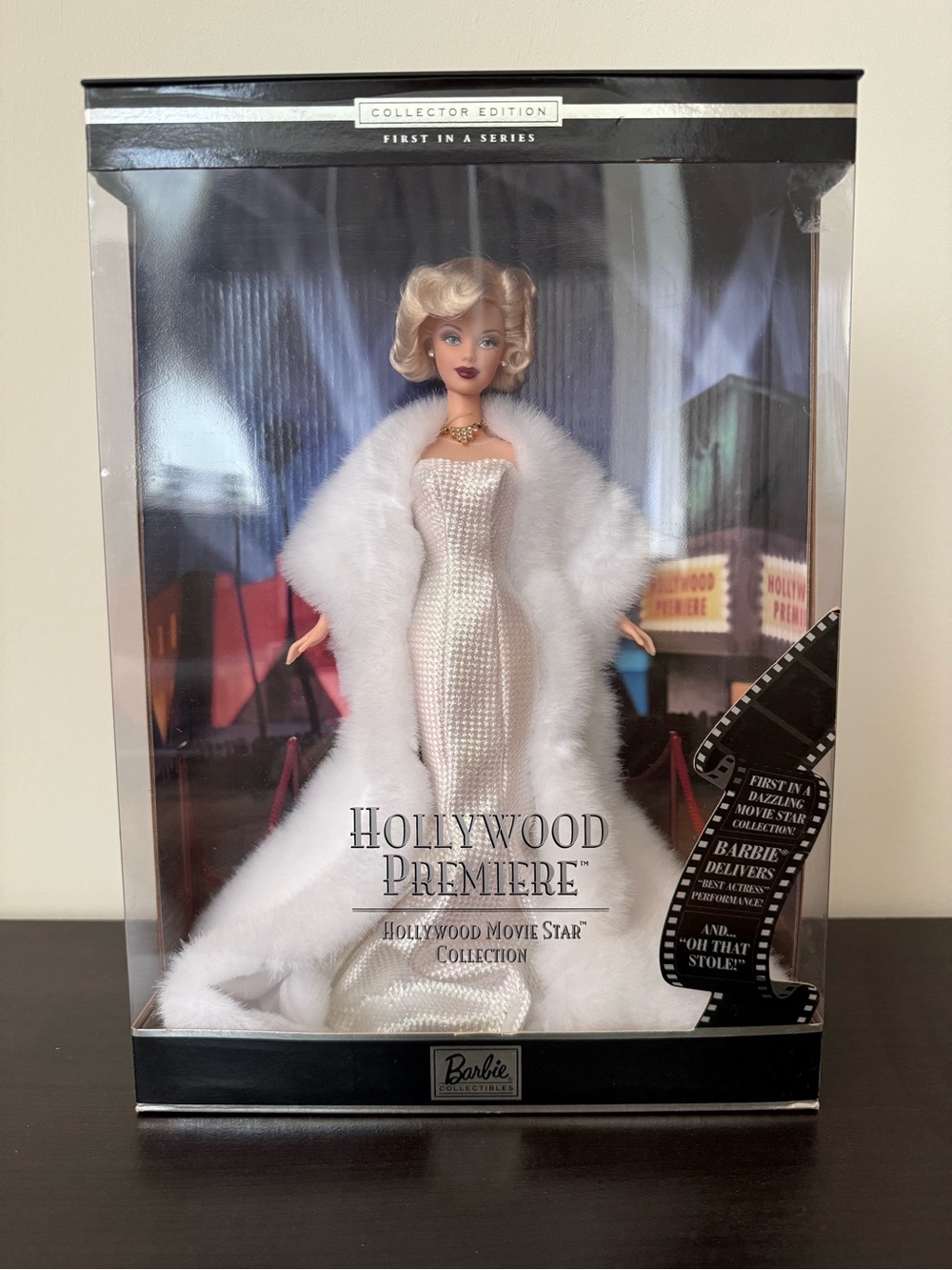 Barbie White Fur Gown Collector Doll - White